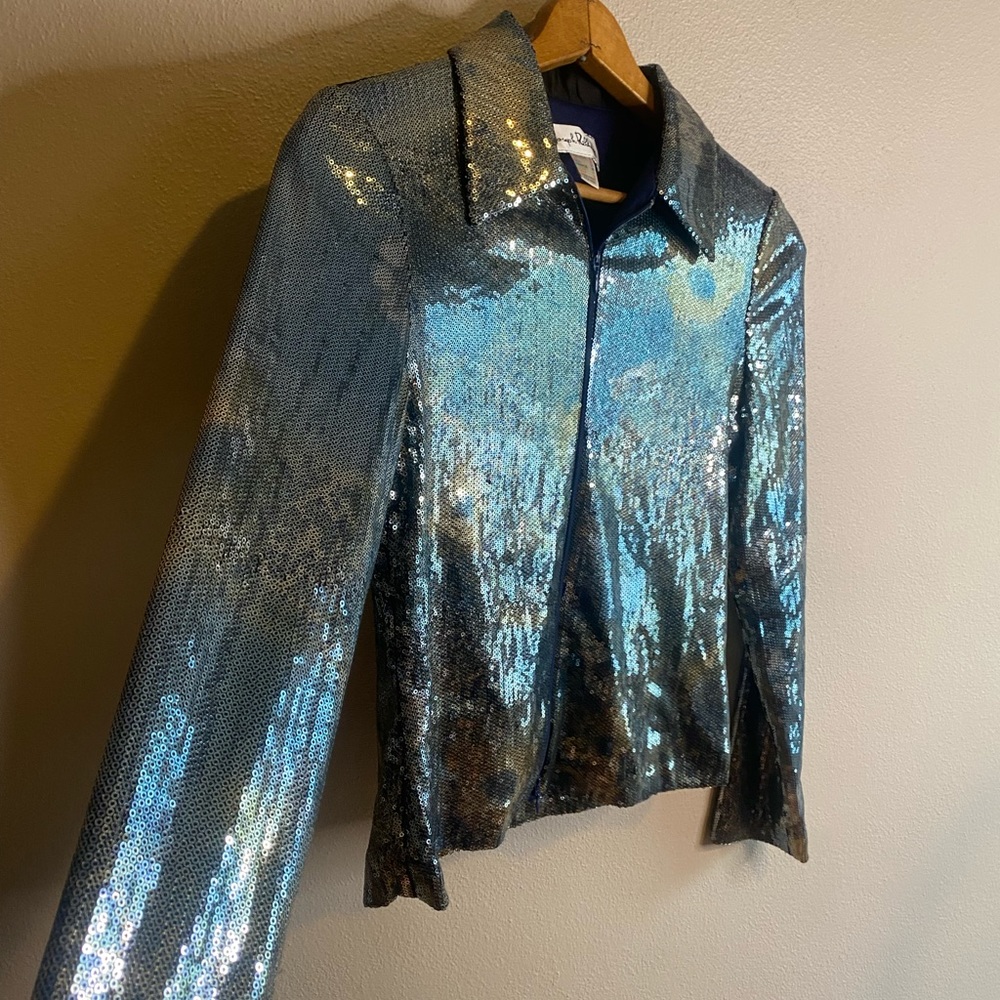 Joseph Ribkoff Silver Sequin Jacket - image 4